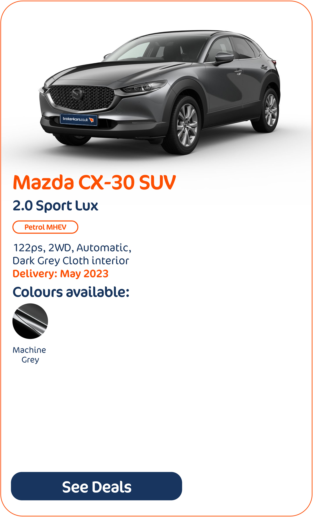 Mazda CX-30 SUV 2.0 Sport Lux - Click to Enquire